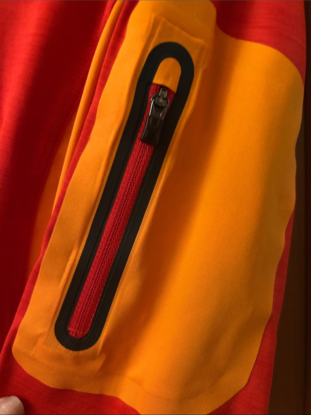 REI Red and Orange Women's Half-Zip Active Pullover - Picture 6 of 13